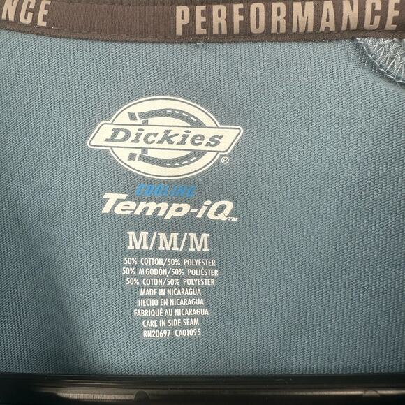 Dickies Size Medium Shirt Blue Temp IQ Performance Cooling Pocket Tee Uniform - Picture 3 of 4
